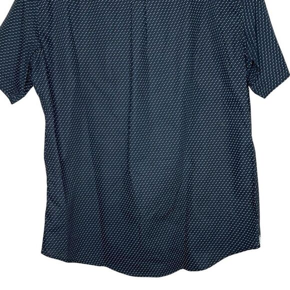 Level Ten Men’s Short Sleeve Button-Up Shirt Black with Dot Print Size XL - Picture 13 of 14
